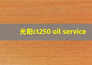 光阳ct250 oil service